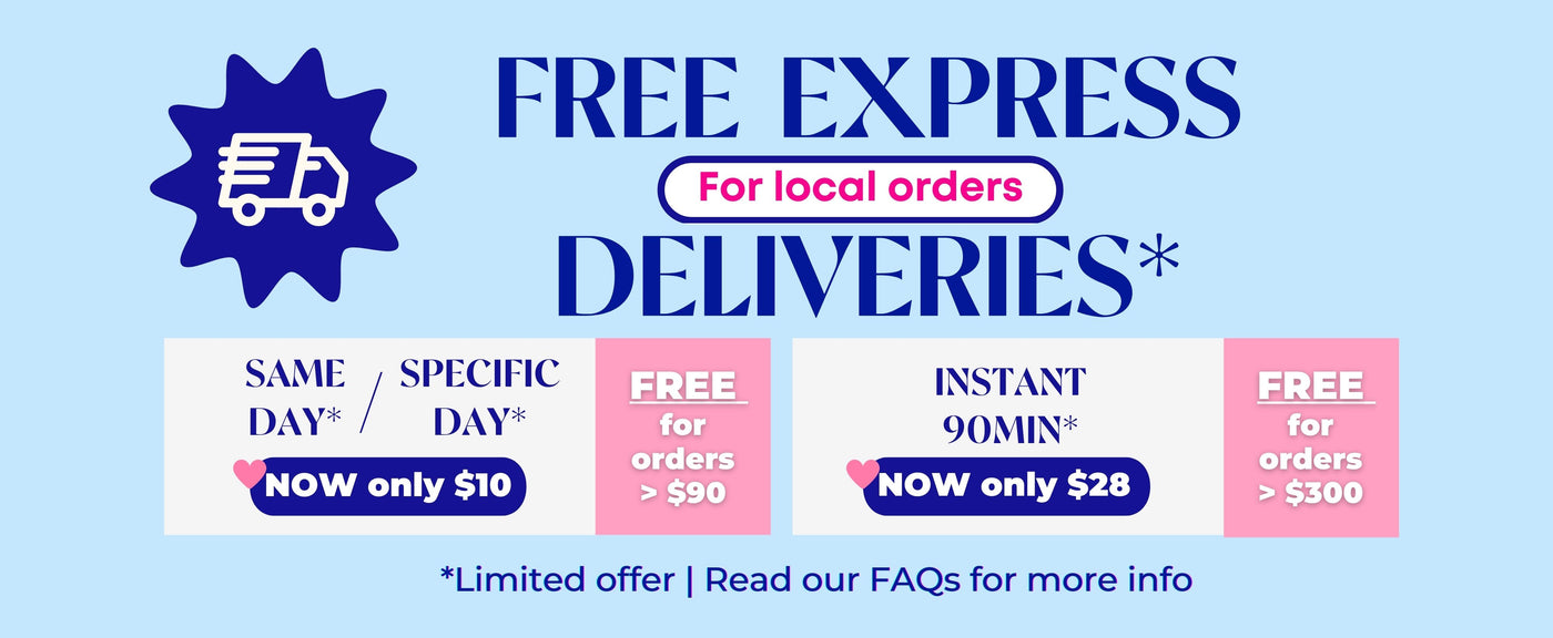 Genvie free express deliveries in Singapore with same day and instant 90min delivery