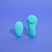 Genvie the willow - green clip on wearable panty vibrator with bluetooth remote hands-free